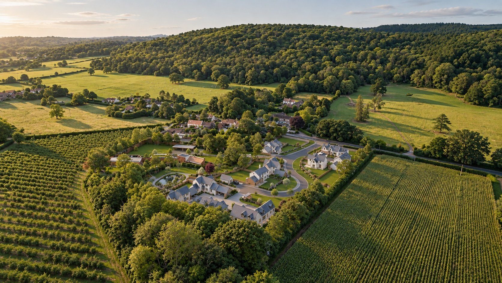 Aerial view of Lacuna Gardens