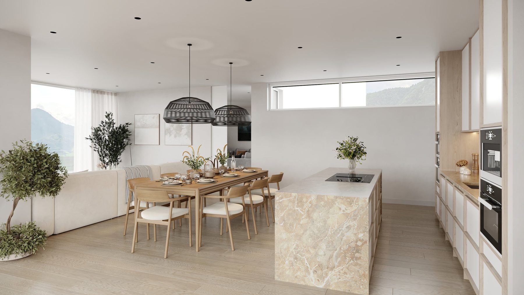 Kitchen and dining at Ladye Bay