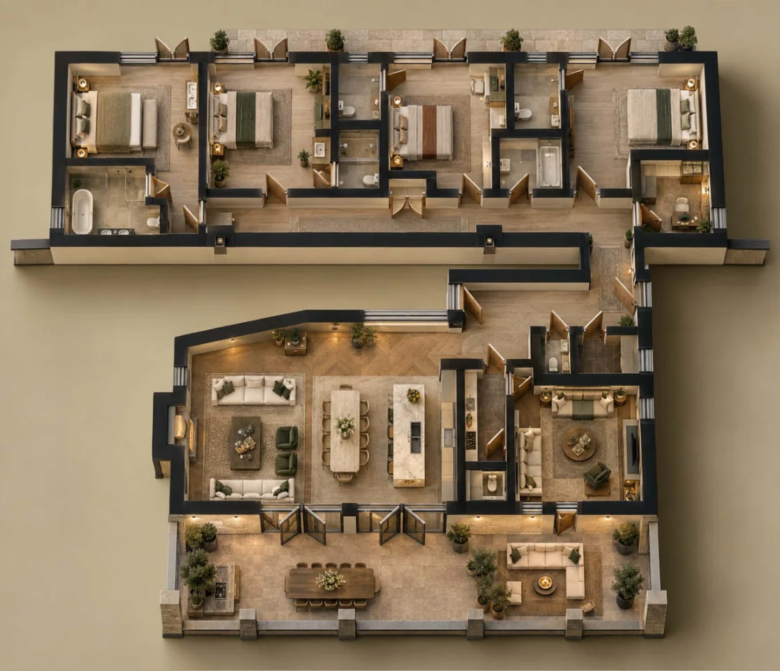 3D floorplan of The Mallard (Plot 12)